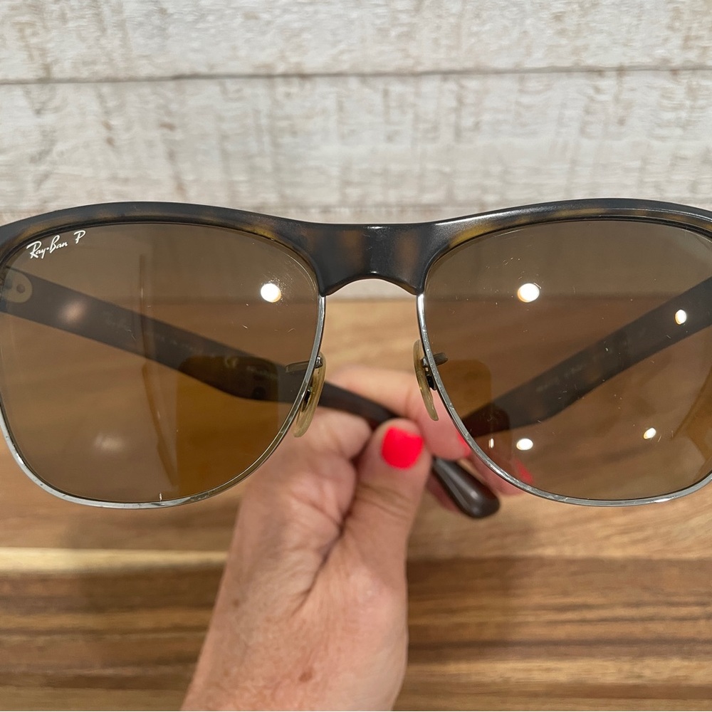 RAY BAN Clubmaster RB4175 Matte Havana Oversized Square Oval Sunglass 57-16-145 - Picture 14 of 16